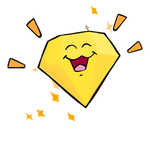 Image of a happy star flying.